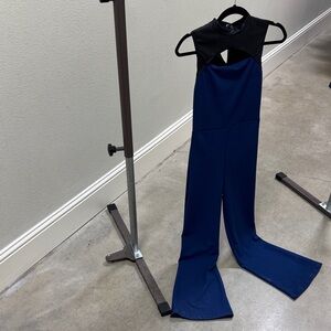 Weissman Black and Blue Jumpsuit